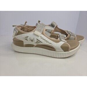 KuaiLu Women’s Orthopedic Sandals Sz 10 Beige & Blue Cushioned Arch Support NWT